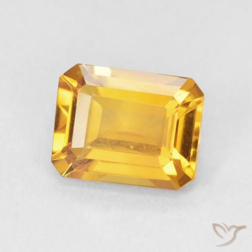 1.65克拉天然黄水晶，八边形，VVS