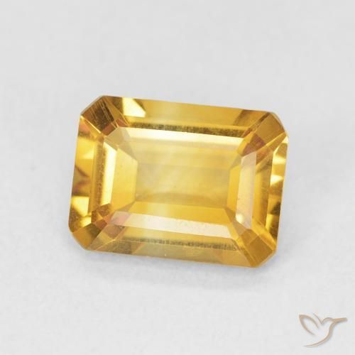 1.43克拉天然黄水晶，八边形，VVS