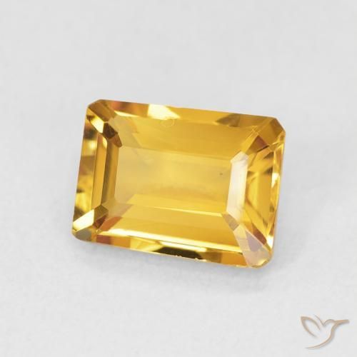 1.32克拉天然黄水晶，八边形，VVS