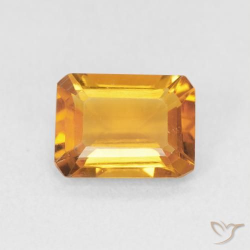 1.26ct 天然 中金 黄水晶, 祖母绿式切割, VVS