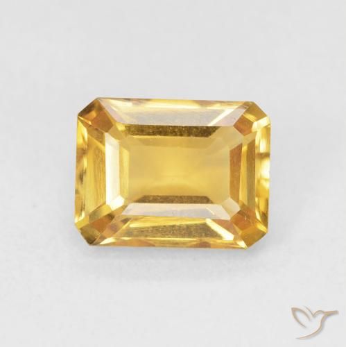 1.57ct 天然 金橙色 黄水晶, 祖母绿式切割, VVS