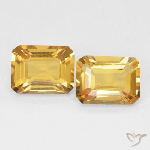 2.86ctw 天然 金色 黄水晶, 祖母绿式切割, VVS-VS