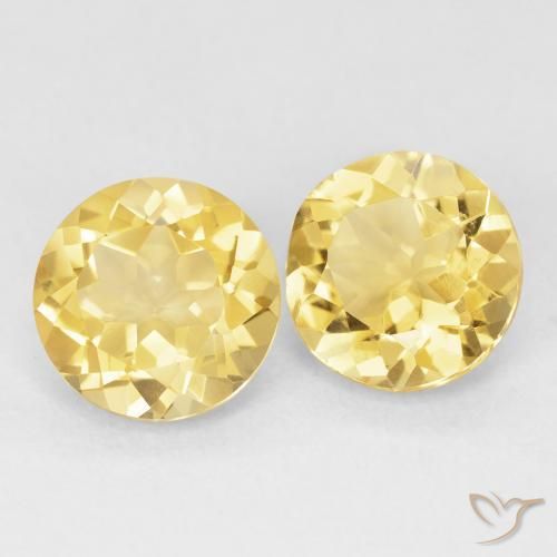 3.58克拉天然黄水晶，圆形的，VVS-VS