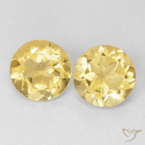 2.22ctw 天然 托斯卡纳黄 黄水晶, 圆形的, VVS-VS