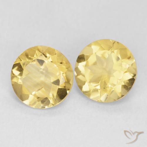 2.22克拉天然黄水晶，圆形的，VVS-VS