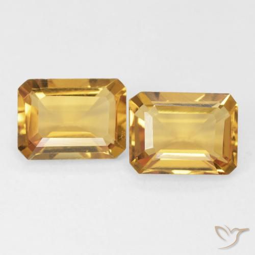 2.84ctw 天然 金色 黄水晶, 祖母绿式切割, VVS-VS