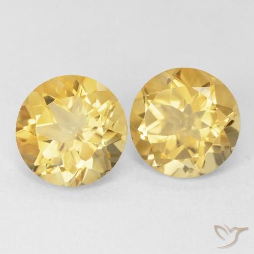 3.62克拉天然黄水晶，圆形的，VVS-VS