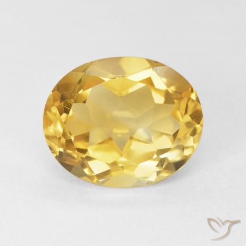 4.74ct 天然 中黄色 黄水晶, 椭圆形, VVS
