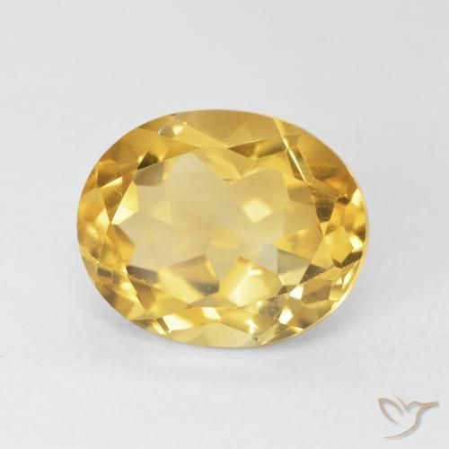 4.74克拉天然黄水晶，椭圆形，VVS