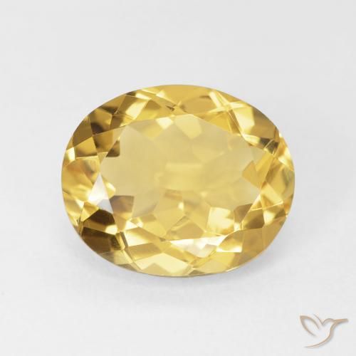 4.20ct 天然 中金 黄水晶, 椭圆形, VVS