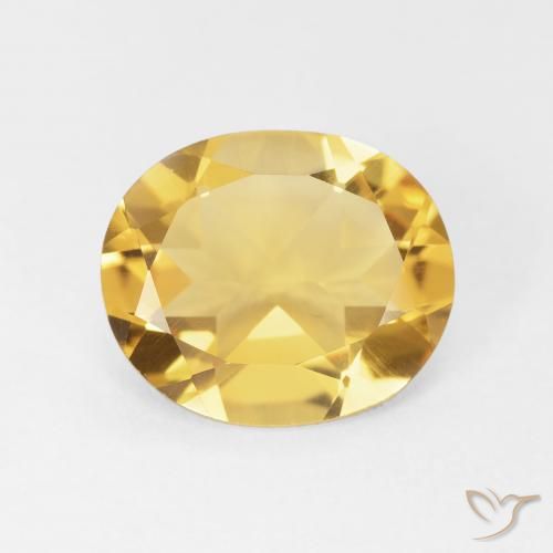 3.51ct 天然 浅金黄色 黄水晶, 椭圆形, VVS