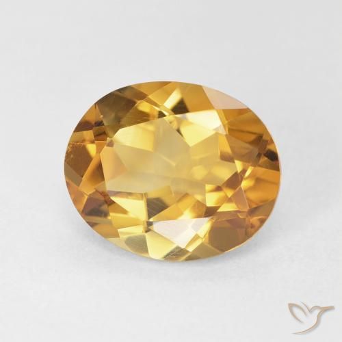 3.88克拉天然黄水晶，椭圆形，VVS