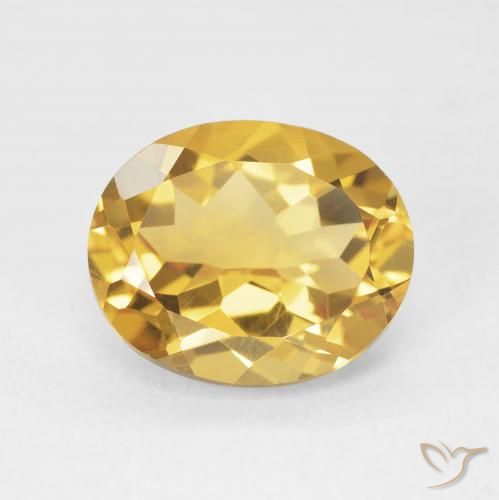4.48ct 天然 金色 黄水晶, 椭圆形, VVS