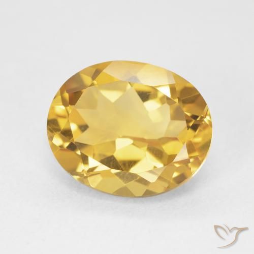 4.48克拉天然黄水晶，椭圆形，VVS