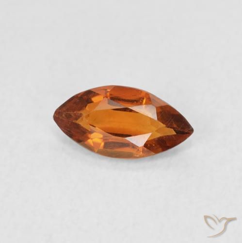 0.48ct 天然 深橙色 黄水晶, 榄尖形, VS