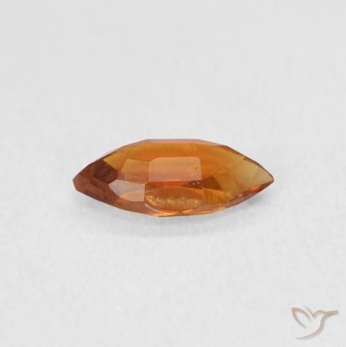 0.48克拉天然黄水晶，榄尖形，VS