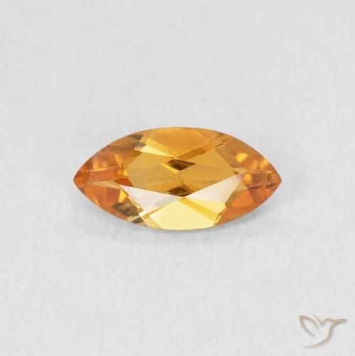 0.49ct 天然 黄金色 黄水晶, 榄尖形, VS