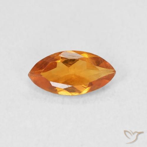 0.53ct 天然 中橙 黄水晶, 榄尖形, VS