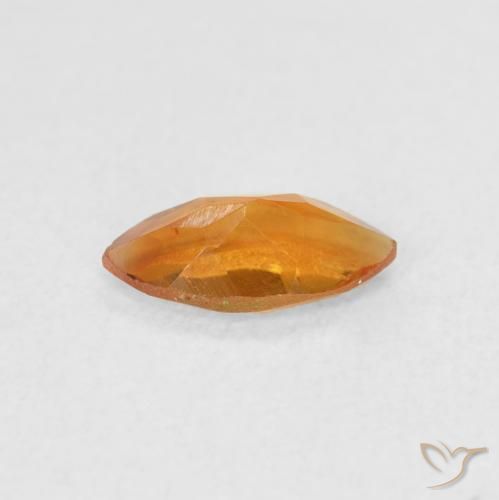 0.53克拉天然黄水晶，榄尖形，VS