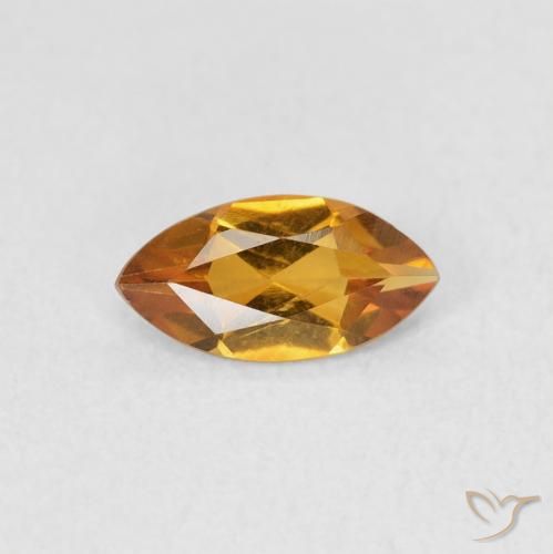 0.48ct 天然 中橙 黄水晶, 榄尖形, VS