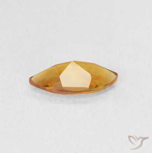 0.48克拉天然黄水晶，榄尖形，VS