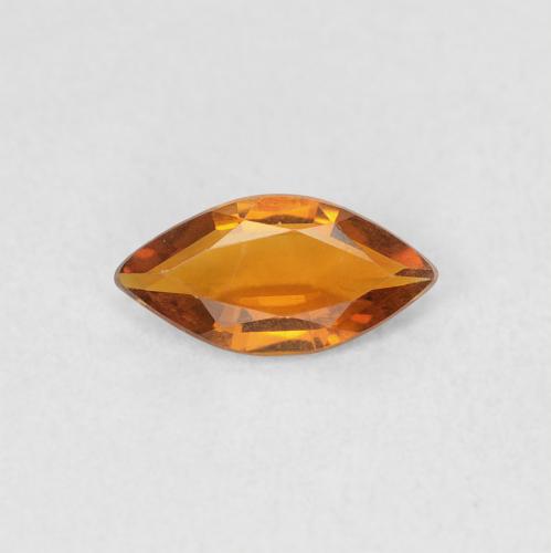 0.37ct 天然 深橙色 黄水晶, 榄尖形, VVS