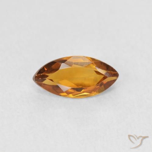 0.46ct 天然 中橙 黄水晶, 榄尖形, VS