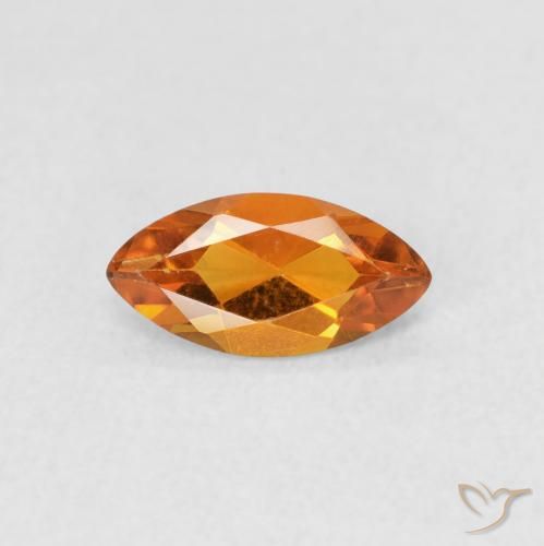 0.48ct 天然 中橙 黄水晶, 榄尖形, VVS-VS