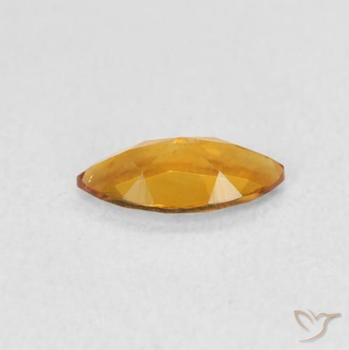 0.46克拉天然黄水晶，榄尖形，VVS-VS