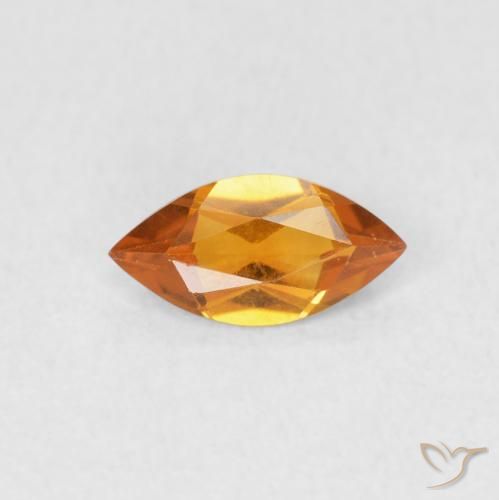 0.47ct 天然 中橙 黄水晶, 榄尖形, VVS