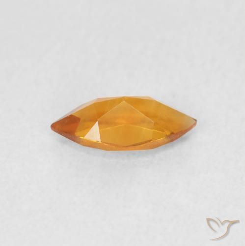 0.47克拉天然黄水晶，榄尖形，VVS