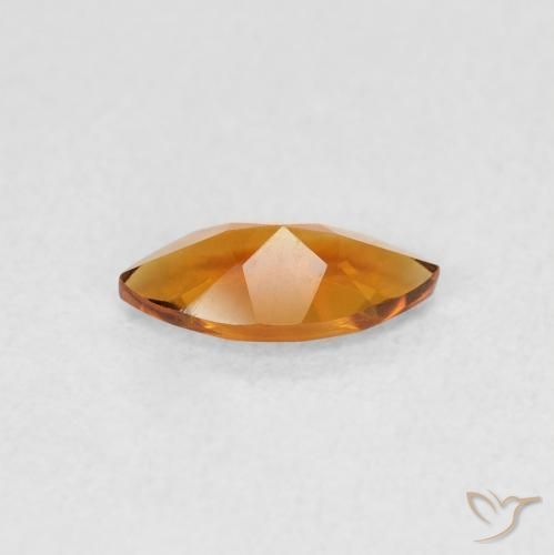 0.46克拉天然黄水晶，榄尖形，VVS