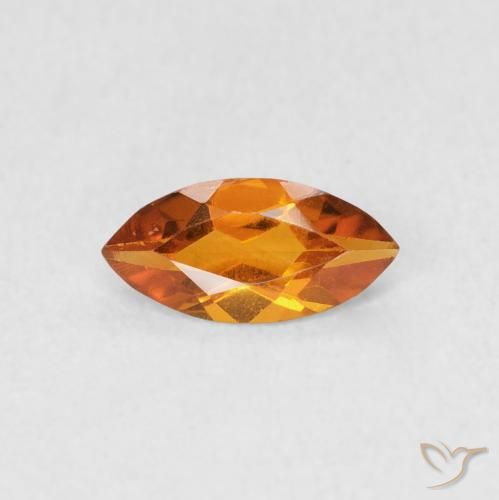 0.47ct 天然 中橙 黄水晶, 榄尖形, VS