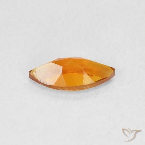 0.47克拉天然黄水晶，榄尖形，VS
