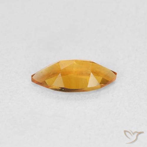 0.48克拉天然黄水晶，榄尖形，VVS