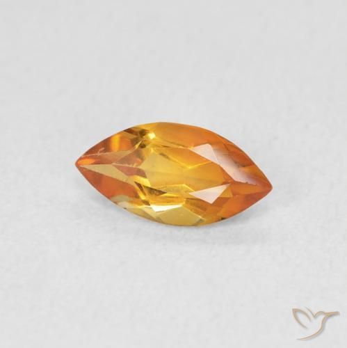 0.48克拉天然黄水晶，榄尖形，VVS