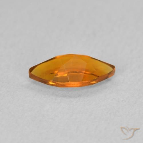 0.50克拉天然黄水晶，榄尖形，VVS
