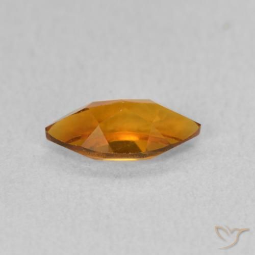 0.55克拉天然黄水晶，榄尖形，VVS