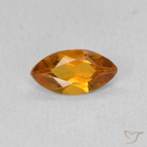 0.49ct 天然 橙棕色 黄水晶, 榄尖形, VVS-VS