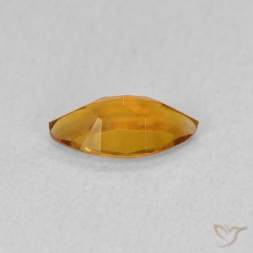 0.49克拉天然黄水晶，榄尖形，VVS-VS