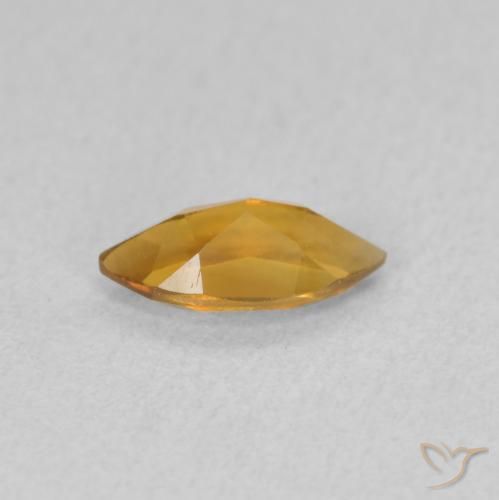 0.48克拉天然黄水晶，榄尖形，VVS