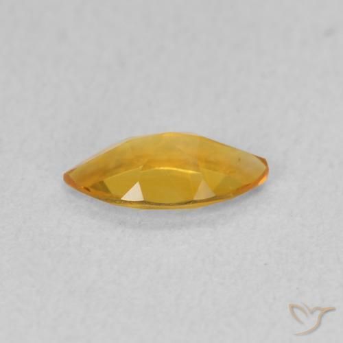 0.45克拉天然黄水晶，榄尖形，VVS