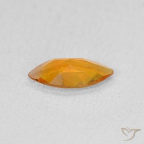 0.40克拉天然黄水晶，榄尖形，VVS