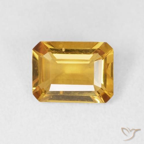1.37ct 天然 橙金 黄水晶, 祖母绿式切割, VVS-VS