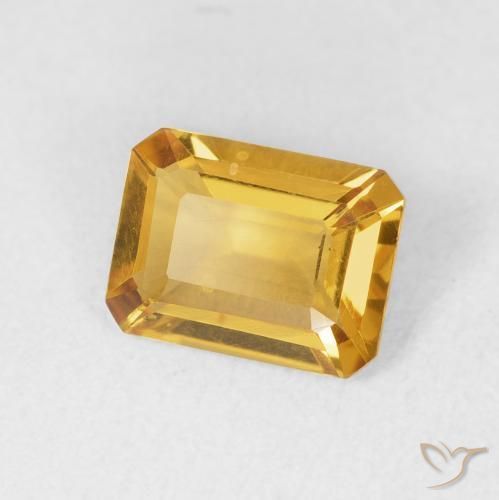 1.37克拉天然黄水晶，八边形，VVS-VS