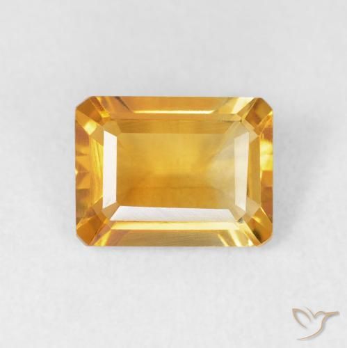 1.51ct 天然 金橙色 黄水晶, 祖母绿式切割, VVS-VS