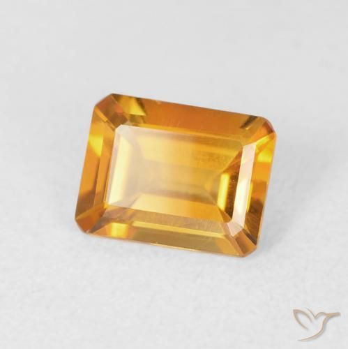 1.23克拉天然黄水晶，八边形，VVS-VS