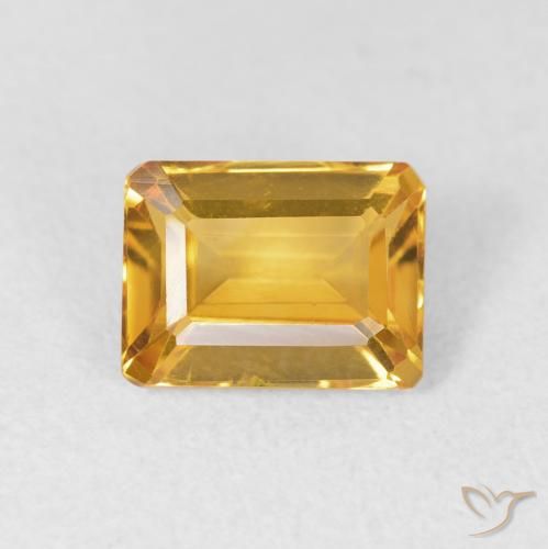 1.58ct 天然 中金 黄水晶, 祖母绿式切割, VVS-VS