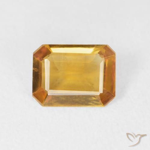 1.05ct 天然 深金橙色 黄水晶, 祖母绿式切割, VVS-VS