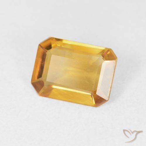 1.05克拉天然黄水晶，八边形，VVS-VS